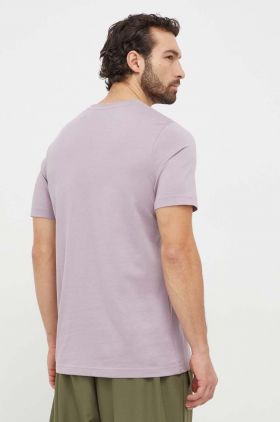 adidas tricou din bumbac bărbați, culoarea violet, cu imprimeu IM8315