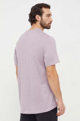 adidas tricou din bumbac bărbați, culoarea violet, uni IR9116