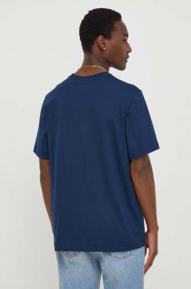 MSGM tricou din bumbac bărbați, culoarea bleumarin, cu imprimeu 3640MM500.247002