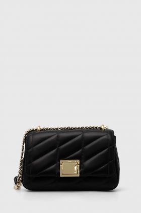 Dkny poseta de piele culoarea negru