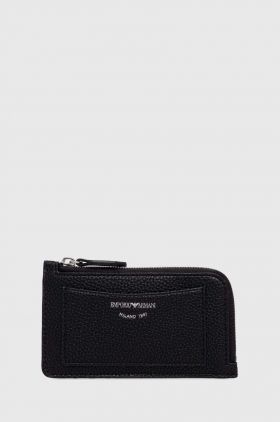 Emporio Armani portofel femei, culoarea negru