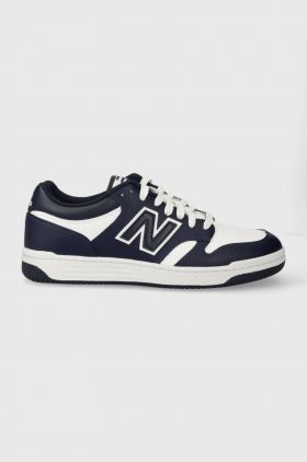 New Balance sneakers din piele BB480LHJ culoarea albastru marin