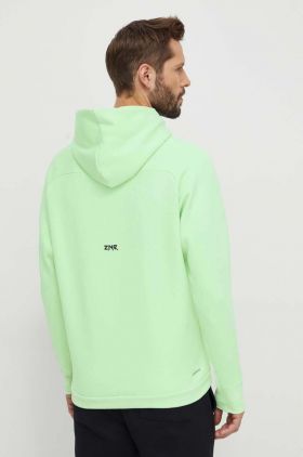 adidas bluză Z.N.E bărbați, culoarea verde, cu glugă, cu imprimeu IR5212