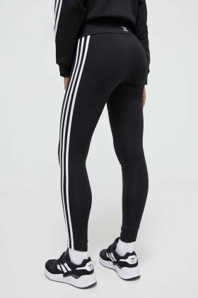 adidas Originals colanți 3-Stripe Leggings femei, culoarea negru, cu imprimeu, IP2968