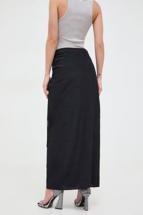 Iceberg fusta culoarea negru, maxi, creion