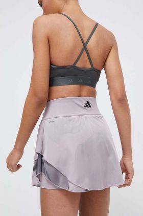 adidas Performance fustă sport culoarea violet, mini, evazați IT2534