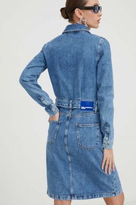 Karl Lagerfeld Jeans rochie jeans mini, drept