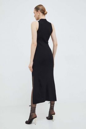 Ivy Oak rochie culoarea negru, midi, evazați IO113119