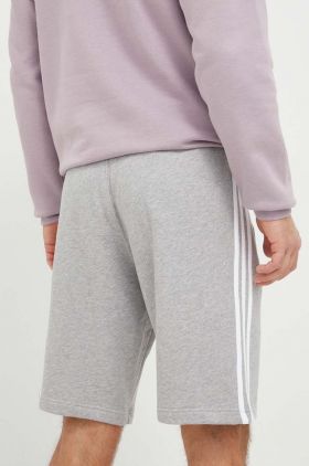 adidas Originals pantaloni scurți din bumbac Adicolor 3-Stripes culoarea gri, melanj, IU2340