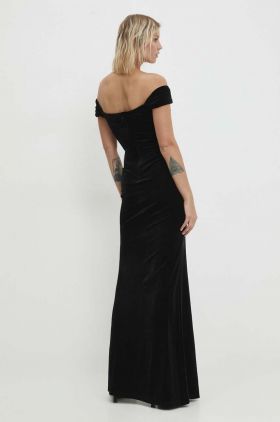 Answear Lab rochie de catifea culoarea negru, maxi, mulata