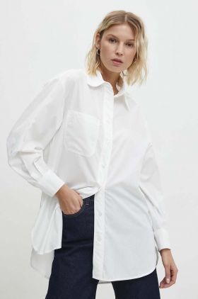Answear Lab camasa femei, culoarea alb, cu guler clasic, relaxed