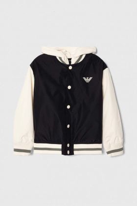 Emporio Armani geaca bomber pentru copii culoarea albastru marin