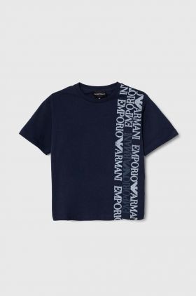 Emporio Armani tricou de bumbac pentru copii cu imprimeu