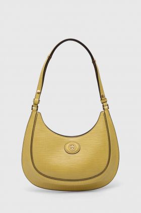 Tory Burch poseta de piele culoarea galben