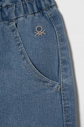 United Colors of Benetton pantaloni scurti din denim pentru copii neted, talie reglabila