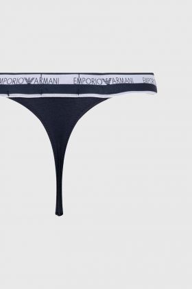 Emporio Armani Underwear tanga 2-pack culoarea albastru marin