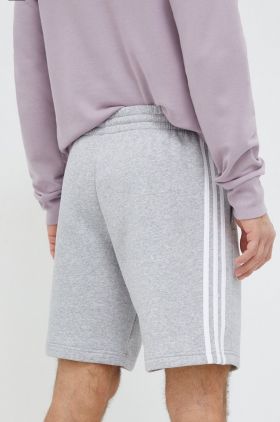 adidas pantaloni scurți bărbați, culoarea gri, melanj IJ6485