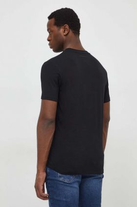 Karl Lagerfeld tricou bărbați, culoarea negru, cu imprimeu 541221.755061