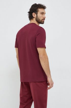 adidas tricou din bumbac bărbați, culoarea bordo, cu imprimeu IM8302