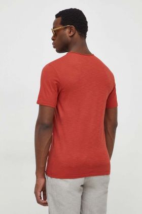 United Colors of Benetton tricou din bumbac barbati, culoarea rosu