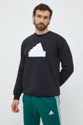 adidas bluză bărbați, culoarea negru, cu imprimeu IN3319