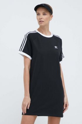 adidas Originals rochie 3-Stripes Raglan culoarea negru, mini, oversize, IU2534