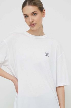 adidas Originals tricou Trefoil Tee femei, culoarea bej, IR8064