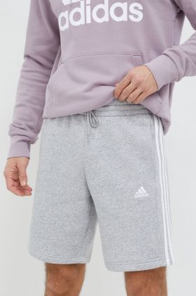 adidas pantaloni scurți bărbați, culoarea gri, melanj IJ6485