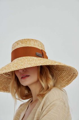 LE SH KA headwear palarie Straw Veil culoarea bej