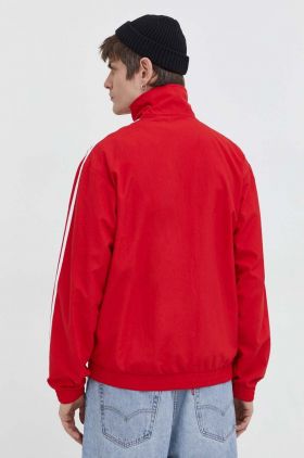 adidas Originals bluză Adicolor Woven Firebird Track top bărbați, culoarea roșu, cu model, IT2495