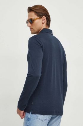 BOSS longsleeve bărbați, culoarea bleumarin, uni 50508850