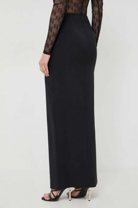 Elisabetta Franchi fusta culoarea negru, maxi, drept