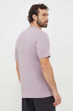 adidas tricou din bumbac bărbați, culoarea violet, cu imprimeu IN6270