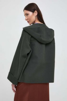 Weekend Max Mara geacă de lână culoarea verde, de tranziție, oversize 2415080000000