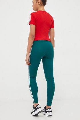 adidas colanți femei, culoarea verde, cu imprimeu  IM2844