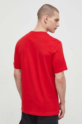 adidas Originals tricou din bumbac Trefoil bărbați, culoarea roșu, cu imprimeu, IR8009