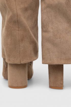 Answear Lab botine femei, culoarea bej, cu toc drept