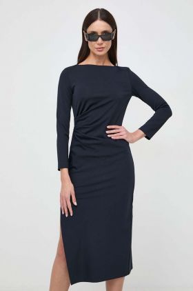 Liviana Conti rochie culoarea bleumarin, midi, drept F4SM23