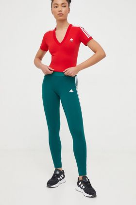 adidas colanți femei, culoarea verde, cu imprimeu  IM2844