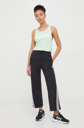 adidas top din bumbac culoarea verde IS2089