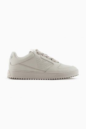 Emporio Armani sneakers din piele culoarea bej, X4X636 XR070 00426