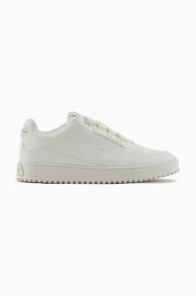 Emporio Armani sneakers din piele culoarea bej, X4X636 XR070 00894