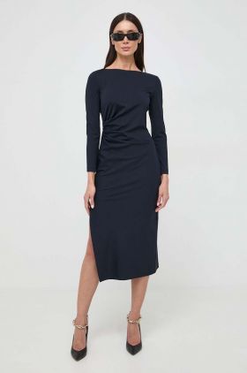 Liviana Conti rochie culoarea bleumarin, midi, drept F4SM23