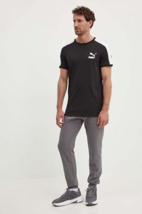 Puma tricou T7 bărbați, culoarea negru, cu imprimeu 538204