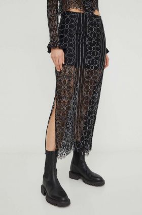 Résumé fusta culoarea negru, maxi, evazati