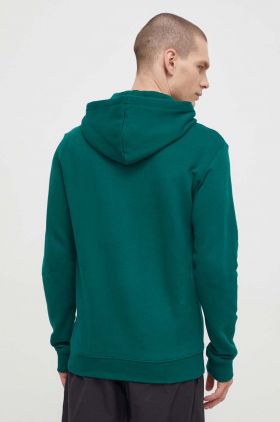 adidas Originals hanorac de bumbac Adicolor Classics Trefoil bărbați, culoarea verde, cu glugă, cu imprimeu IM9407