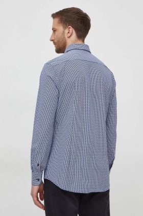 BOSS cămașă bărbați, culoarea bleumarin, cu guler clasic, slim 50508738
