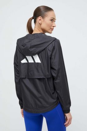 adidas Performance jacheta de antrenament Hyperglam culoarea negru, de tranziție IS8036