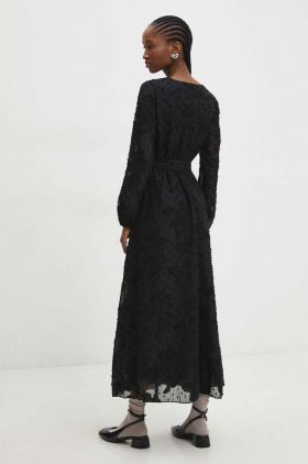 Answear Lab rochie culoarea negru, maxi, evazati