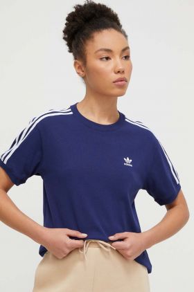 adidas Originals tricou femei, culoarea bleumarin IR8053